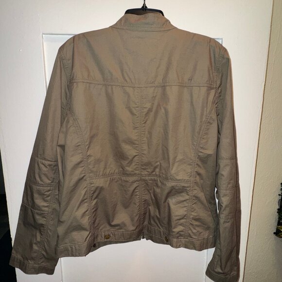 Michael Kors – Lightweight Olive Stand Collar Jacket with Zippers (Size 16), EUC - Picture 2 of 5